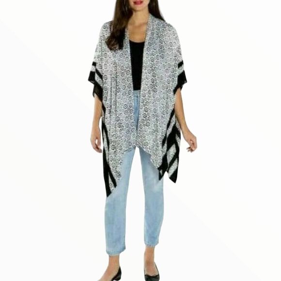 Mario Serrani Italy Geometric Kimono - Picture 1 of 7